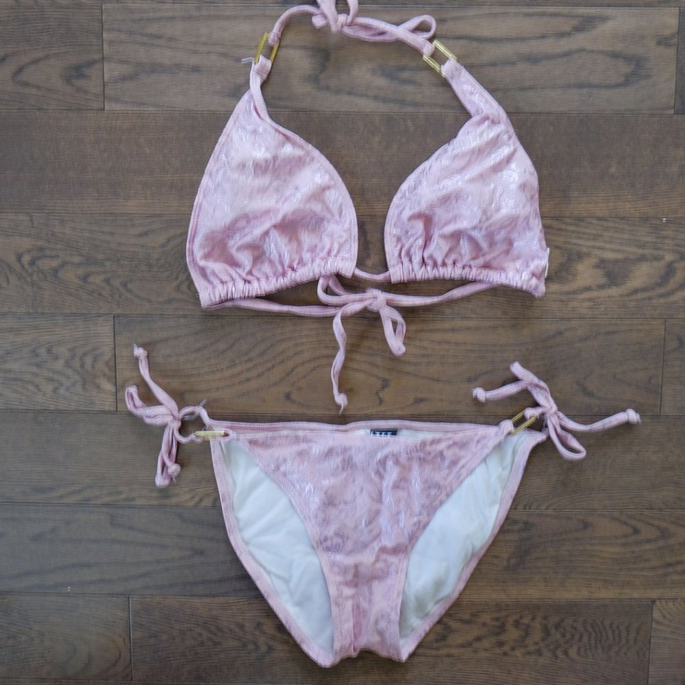 W Swim Pink 2 piece bikini with Sparkly detail